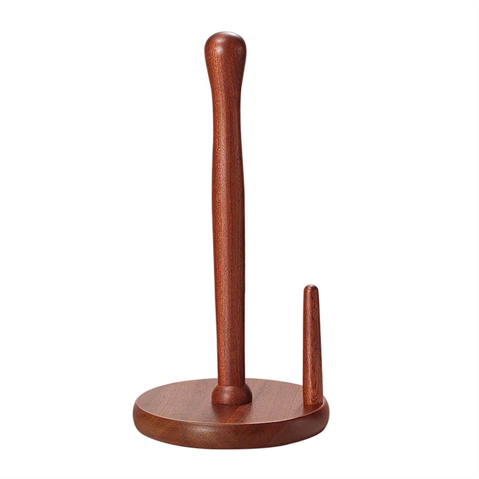 Paper Towel Holder - Creative Solid Wood Dispenser Vertical Plastic Wrap Rack for Kitchen Countertop Dining Table(B)
