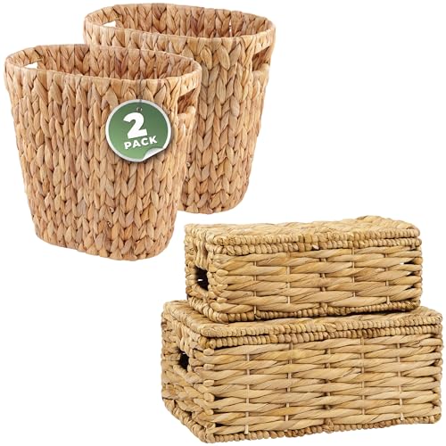 Canecas Ovaladas de Mimbre Juego 2 Piezas