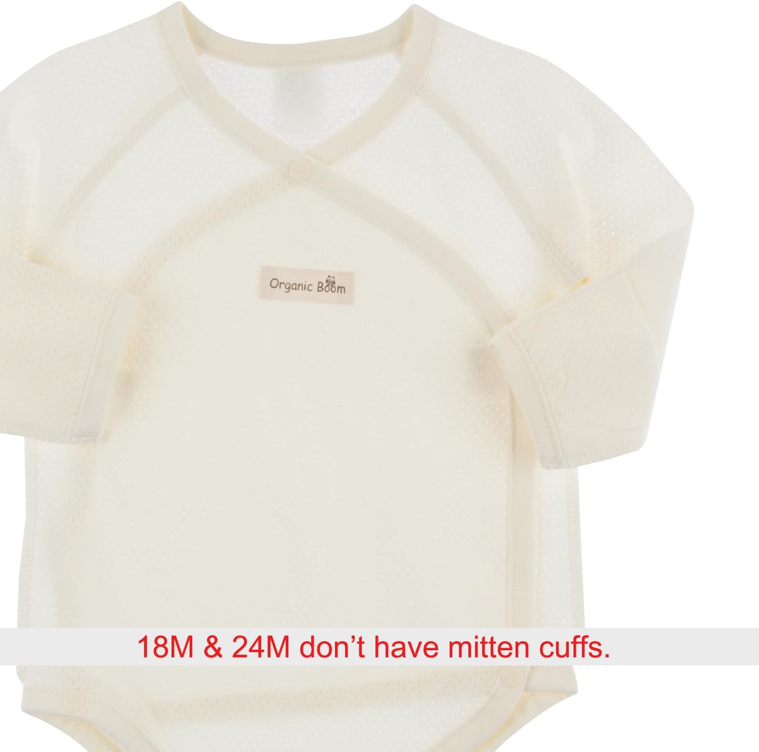 100% Certified Organic Cotton Newborn Baby Side Snap Kimono Breathable Comfortable Onesie Bodysuit Summer Heat Rash Eczema