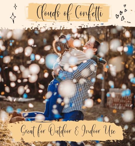 Image of Gender Reveal Confetti Cannon - 2 Blue Poppers
