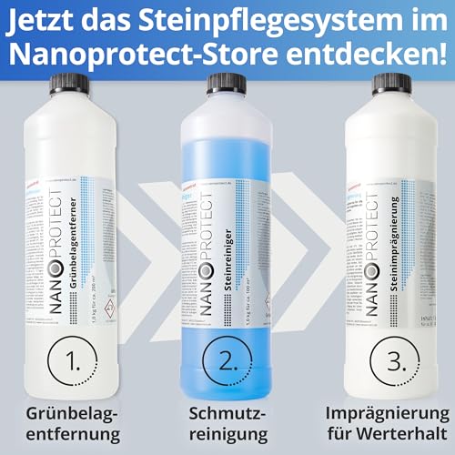Image of Nanoprotect Concrete & Stone Sealer Indoor & Outdoor | Long-Term Protection Against Water, Stain & Dirt | for Absorbent Stone | 1 gal (Ready-use-1.32 Gallon)