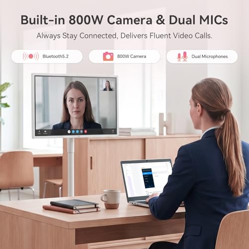 Image of KTC 32 inch 4K Smart Portable Monitor MEGAPAD, Google EDLA Certified, UHD Touchscreen on Wheels, Speaker & Camera, 16G+256G Storage, Built-in Battery, Full Swivel Rotation, Remote Control, A32Q7 MAX
