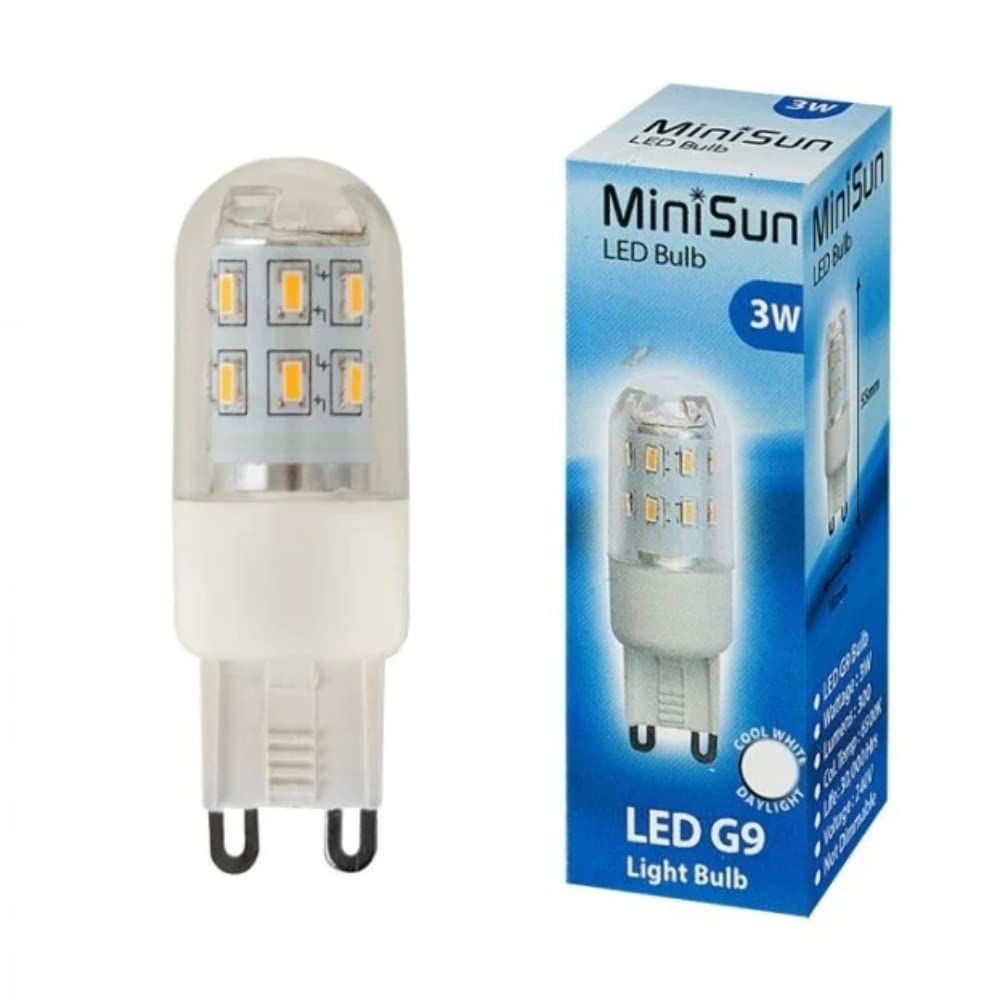 ValueLights G9 Capsule Bulb - 3W - Cool White - Clear