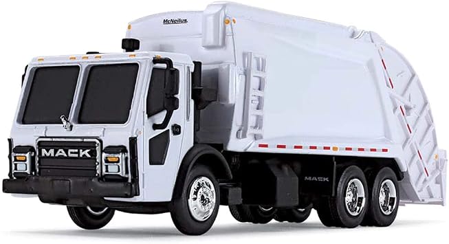 First Gear White Mack LR with McNeilus Merdian Rear Load Body