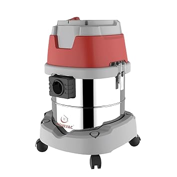 HOMEVAC GLAN20 - Portable Wet & Dry Vacuum Cleaner,1400 Watts Powerful Suction, 20 litres Stainless Steel with Blower & HEPA Filter