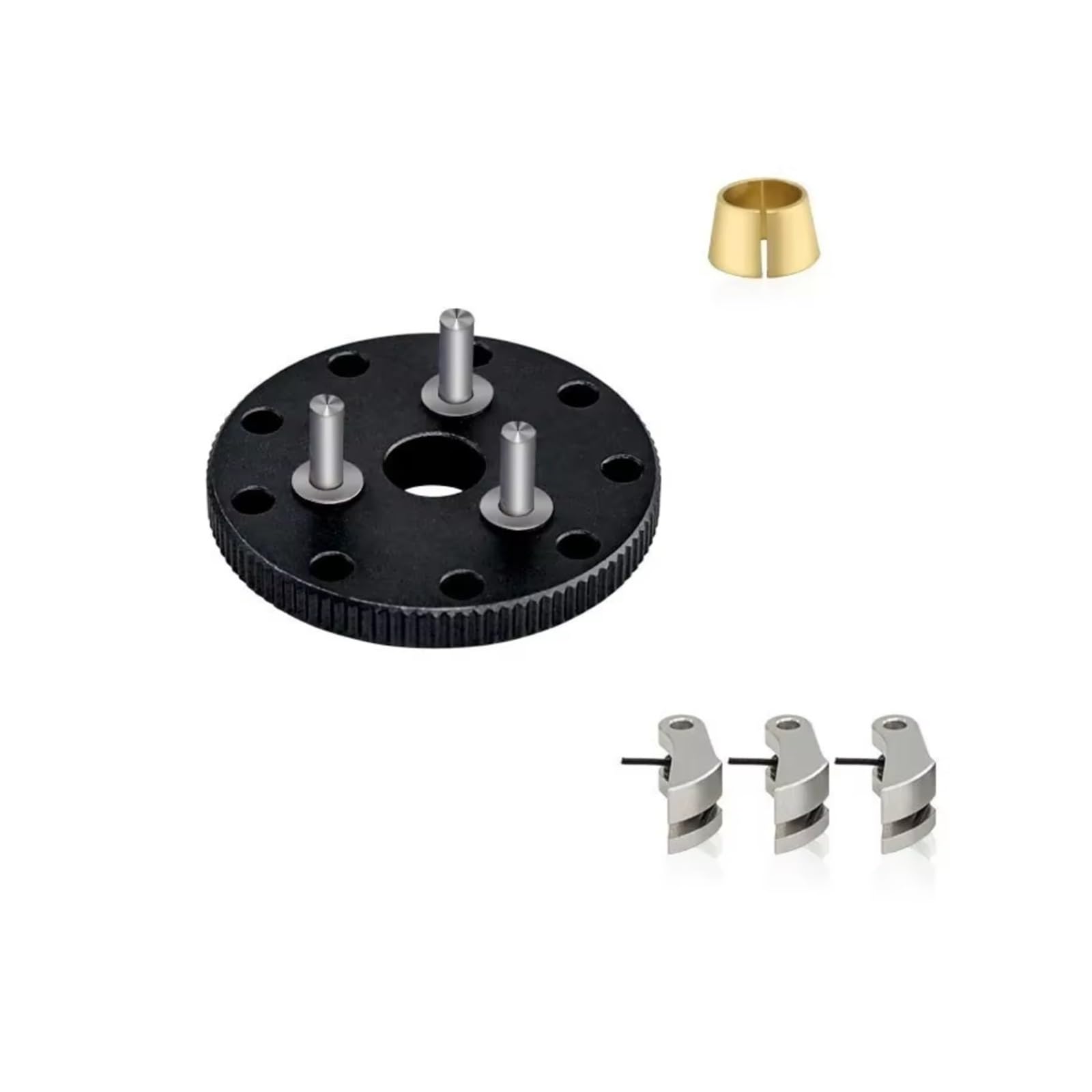RC Car Accessories for Traxxas for Nitro for Slash for Rustler T-Maxx Metal Flywheel Clutch Bell Set #4142#4146#3281 RC Car Upgrade Parts Accessories Replacement(Black)