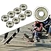 608ZZ (ABEC-11) Stainless Steel Bearings for Skateboard, Scooter, and Roller Wheels, High Speed, Double Sealed Dust Cover, Silver, 10-Pack（8）