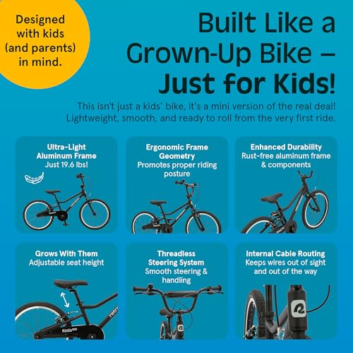 Image of Retrospec Koda Plus Kids Bike for Boys & Girls Ages 6-8 Years - Children's Bicycle, Adjustable Seat & Handlebars
