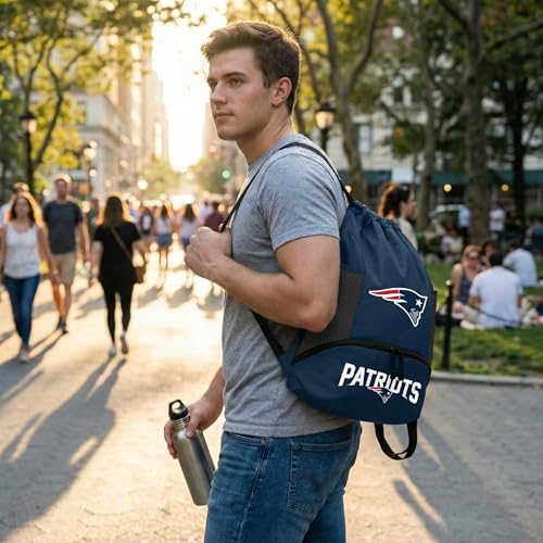 Image of NFL New England Patriots Cinch Bag - Standard Logo Drawstring Backpack
