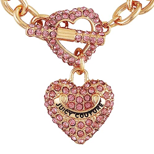 Juicy Couture Light Rose Heart Charm Toggle Bracelet2