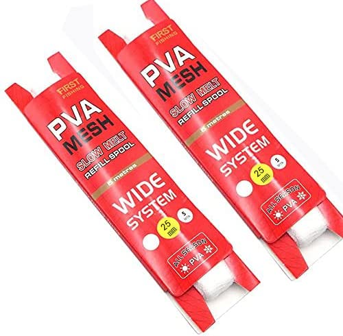 Namvo Slow-Dissolving Water-Soluble PVA Mesh Refill 5 Metres Long Nesting Device Special Bait Net for Fishing(Wide 25mm)