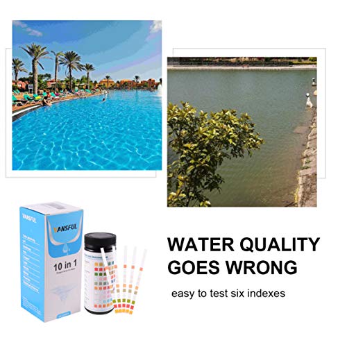 POPETPOP PH Tiras de teste de aquário 100 peças Tiras de teste de aquário Tanque de peixe fita de te