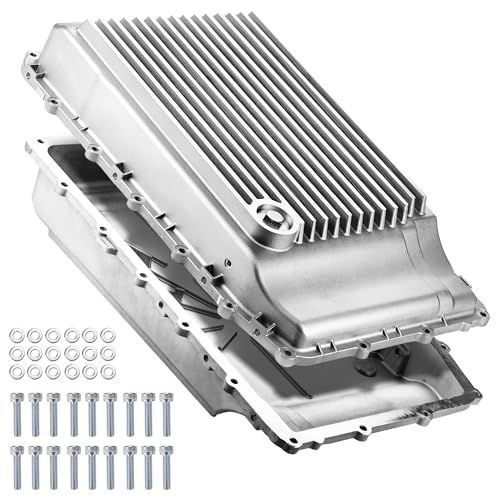 328053200 Heavy Duty Cast Aluminum Transmission Oil Pan Compatible with Ford F150 F-150 Ranger Mustang 2017 2018 2019 2020 2021 2022 2023 2024 2025 equipped with 10R80 transmission Primary Color