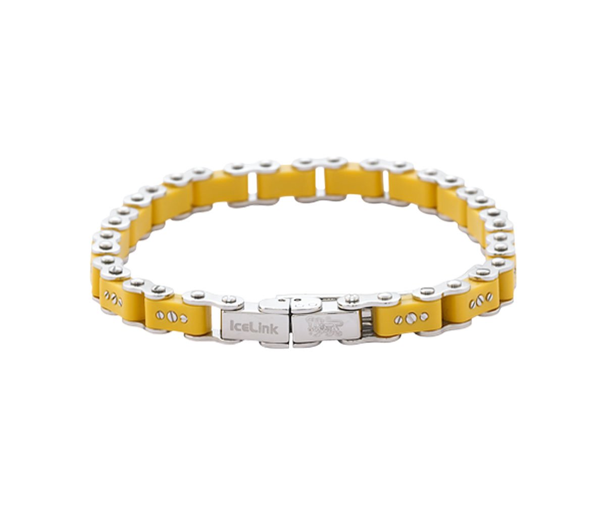 IceLink 'KIEV' Yellow Bicycle Link Thin Bracelet