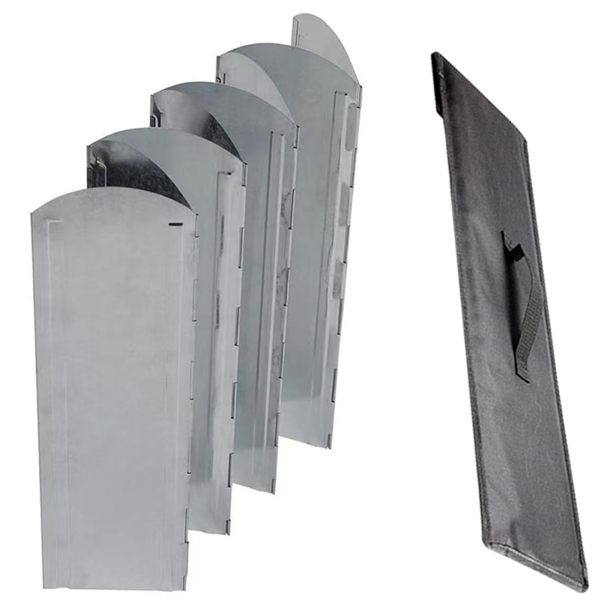 TOYANDONA Paraventi Pieghevoli per Campeggio Antivento Leggero per Fornelli Barbecue Strumenti Antivento da Campeggio per Cucinare all Aperto Realizzati in Lamiera Zincata