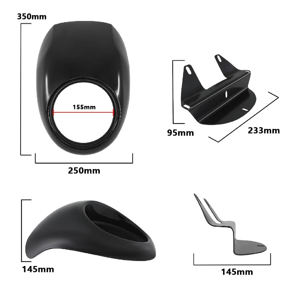 Parabrezza Spoiler Schermo per per Sportster per Dyna XL883 XL1200 XL 883 XL 1200 Cupolino per Motocicletta Visiera per Cupolino Anteriore Accessori