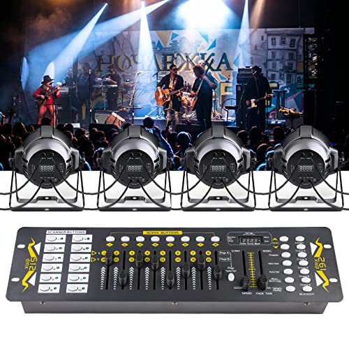 DMX Controller Lighting, DJ Light Controller for Live House, DMX Controller 512 for Stage Light, 192 Kanäle DMX Lighting Controller for Family Party.
