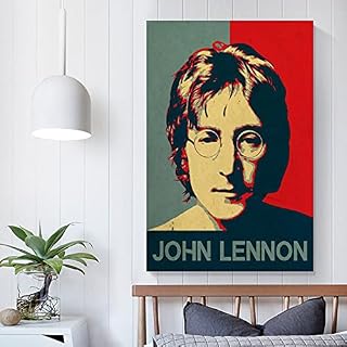 John Lennon Classic Rock Poster sur toile et décoration murale 30 x 45 cm - Les Beatles, Paul McCartney, John Lennon, RIngo Starr, George Harrison John Lennon Classic Rock Poster sur toile et décoration murale 30 x 45 cm – Image 5