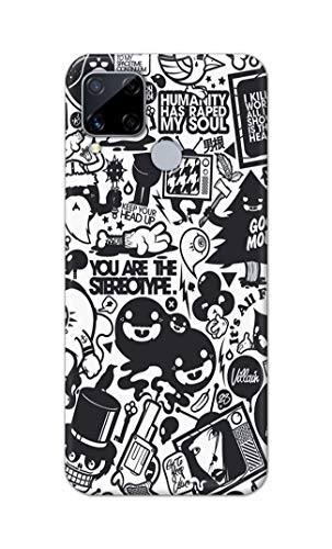 Image of Printed Hard Back Cover Case for Realme C15 Back Cover (Mixed Cartoon) -1302