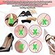 12 Paar Schuhfüller, Fersenpolster High Heels Schuhpads Komfort Zehen Einlegesohlen Vorfuß Zehenfülleinsätzen Schmerzlinderung Polster für zu große Schuhe (Schwarz & Beige)