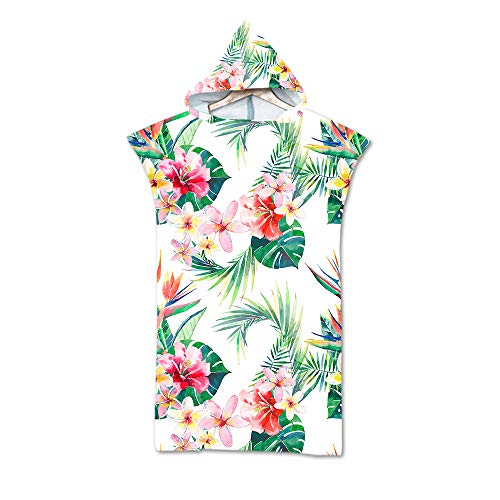 Serviette De Bain - Peignoir De Bain - Poncho Avec Cape à Capuche - Séchage Rapide - En Microfibre - Léger - Pour La Natation, Le Surf Et La Plage