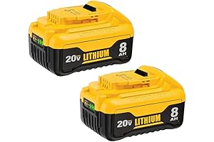 DEWALT 8.0Ah Batteries for 20V MAX* XR Cordless Power Tools