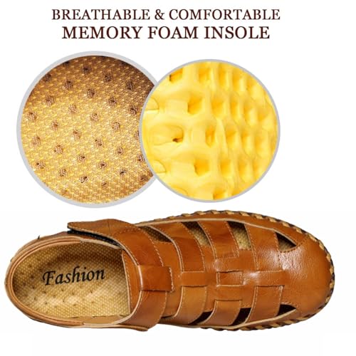 HESBITEUL Mens Sport Sandals Breathable: Outdoor Fisherman Shoes Adjustable for Summer3