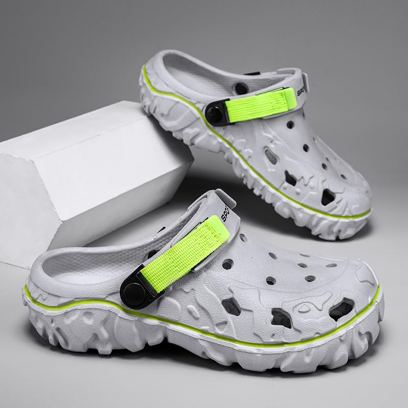Image of Men's Clogs Garden Shoes Adult Mules Outdoor Sports Sandals Summer Water Beach Shoes Casual Slippers Lightweight Breathable Non-Slip