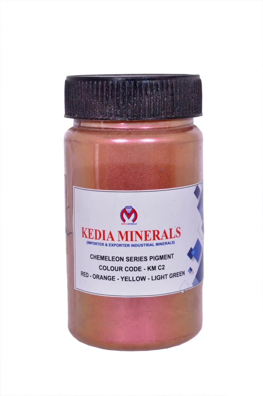 Kedia C-2 Chameleon Mica Powder Color Shift Pigment Powder Color Changing Pigment Powder for Epoxy Resin Painting Bath Bombs Candle Making Slime Coating (10gm/jar)