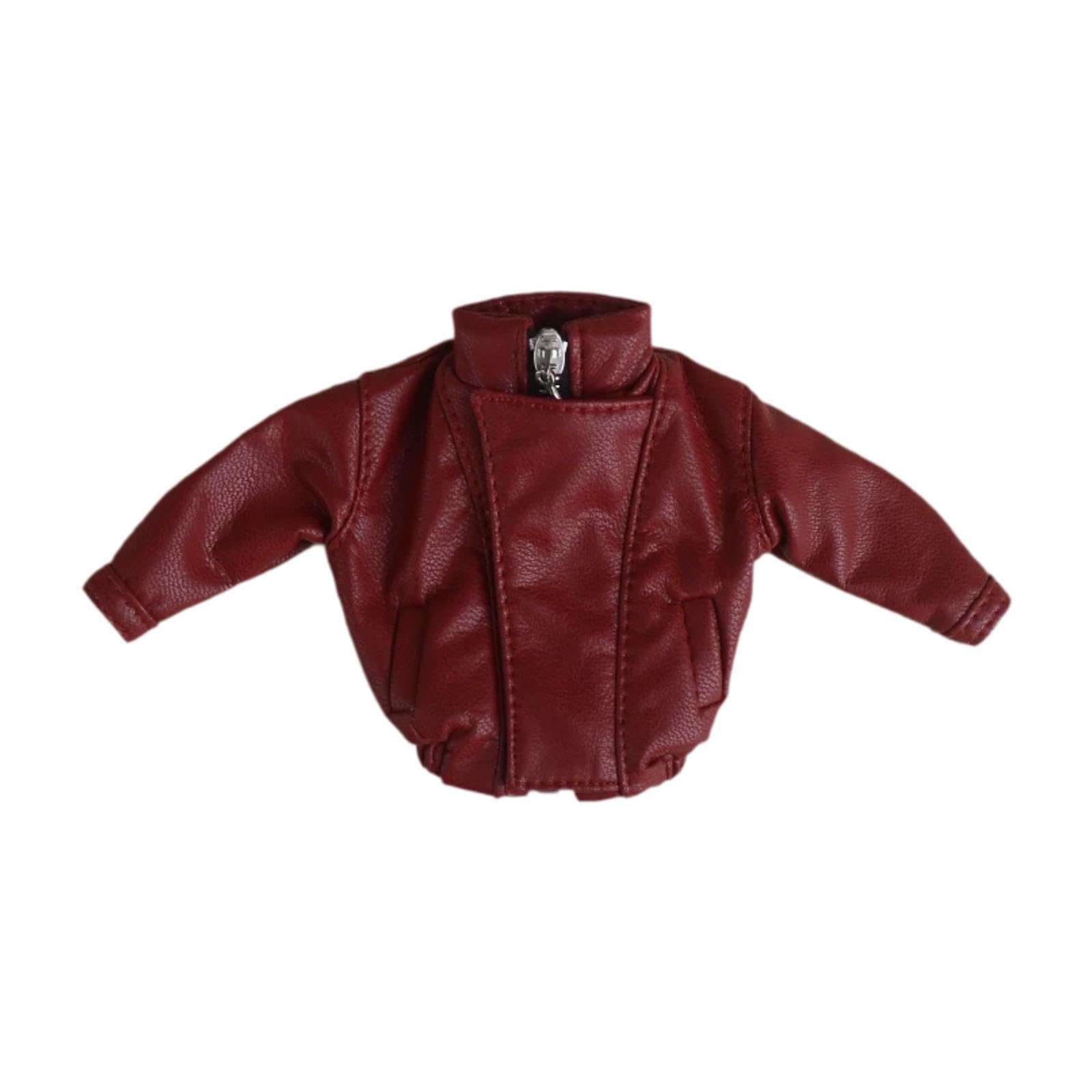 SECRET DESIRE 1/12 Scale Figure PU Leather Jacket Model Model Coat for Male Action Figures Red-image-0
