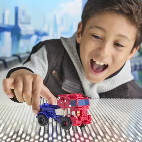 Transformers CYBERWORLD Optimus Prime Cyber Changers 4-Inch Action Figure, Quick Change to Truck Mode, Robot Toys for Boys and Girls 6 and Up - image 5