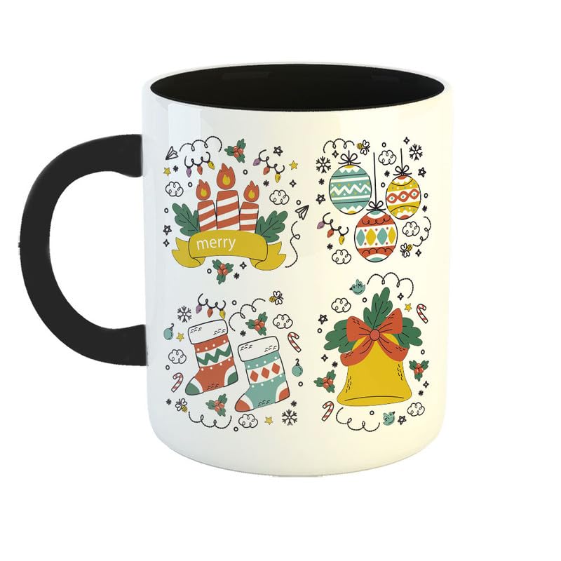 YaaNaaPrinted Coffee Mug, Christmas Gifts, Xmas Gifts - Decor2, Secret Santa Gifts, Gifts for Brother, Sister, Coffee Lovers, Dear Ones, R5977-BK