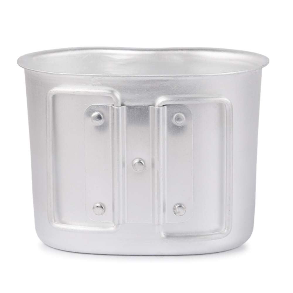 Lixada Military Cantine Zestaw Wojskowy, 3 szt. Aluminiowa bateria kuchenna Military Cantine Cup Patelnia Drewniany zestaw z pokrowcem na kemping, wędrówki
