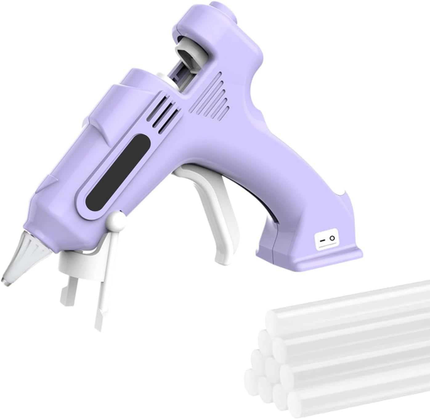 Cordless Electric Hot Glue Kit with 10Pcs 7mm High Adhesion Sticks, Rapid Heating Portable Melt Glue Tool 2000mAh Battery Backflow Prevention for Home Crafting and Repair