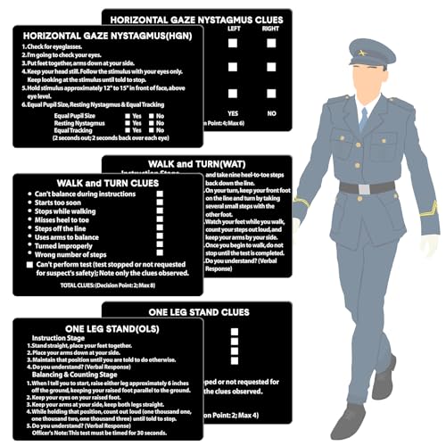Cartes de contrôle HGN en métal Zonon pour réussir le test de sobriété DWI