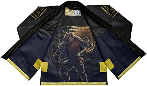 Raven Fightwear Men's BJJ Horror Werewolf Jiu Jitsu Gi Black