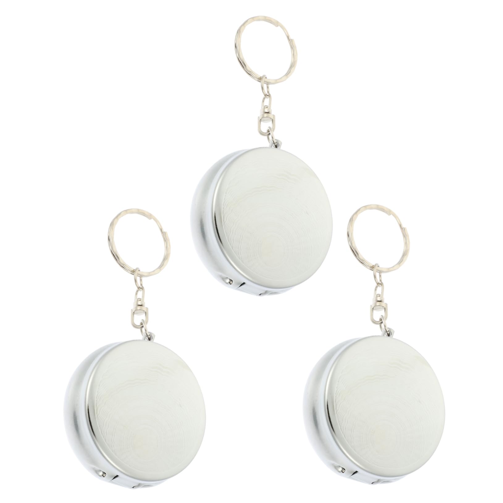 Healeved 3Pcs Portable Aluminum Alloy Ashtray Keychain Stylish Ash Holders for Indoor Outdoor Use Resistant Storage Boxes for Travel Fishing Camping and Business Trips