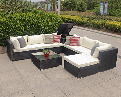 Preisvergleich Produktbild Enjoy Fit Polyrattan Gartenmöbel Sitzgruppe Lounge Sitzgarnitur inkl. Sessel Sofa Tisch Hocker / frei erweiterbar! (1 x Sessel)