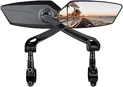 Espelhos Para Bicicleta Scooter Motocicleta,Espelho Retrovisor Ajustável (Pacote Com 2)