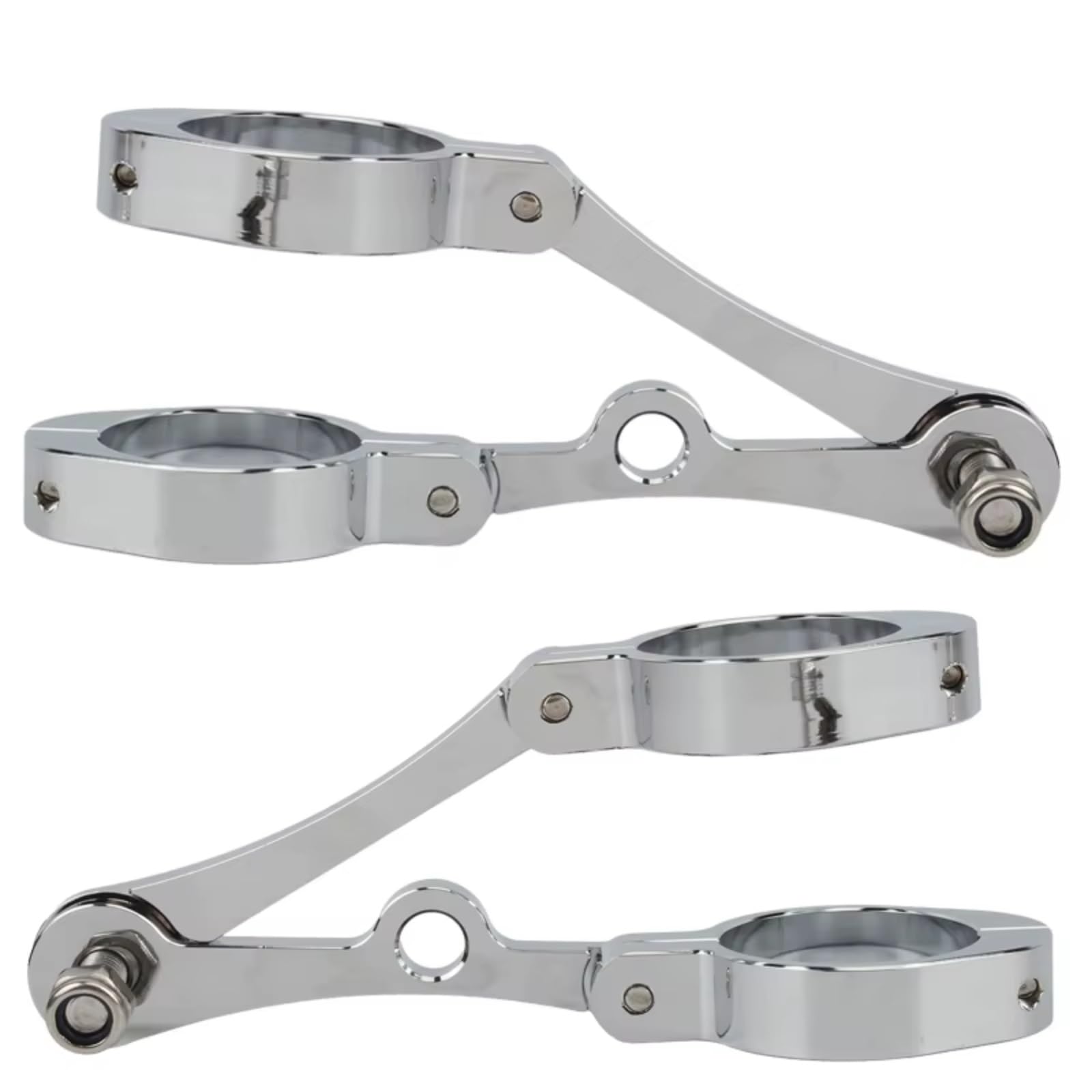 Kangboz Silver Motorbike Lights Brackets Compatible With 2Pcs Motorbike Motorcycle Headlight Spotlight Bracket Mount Clamp 39/41Mm Parts Accessories Replacement(Silver)