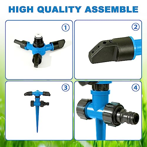 Yard Sprinkler For Lawn, Garden Sprinkler 360 Degree Rotation For Yard Large Area, Adjustable Garden Water Sprinkler Irrigation System Suitable For Yard Kids Playtime #TOP3