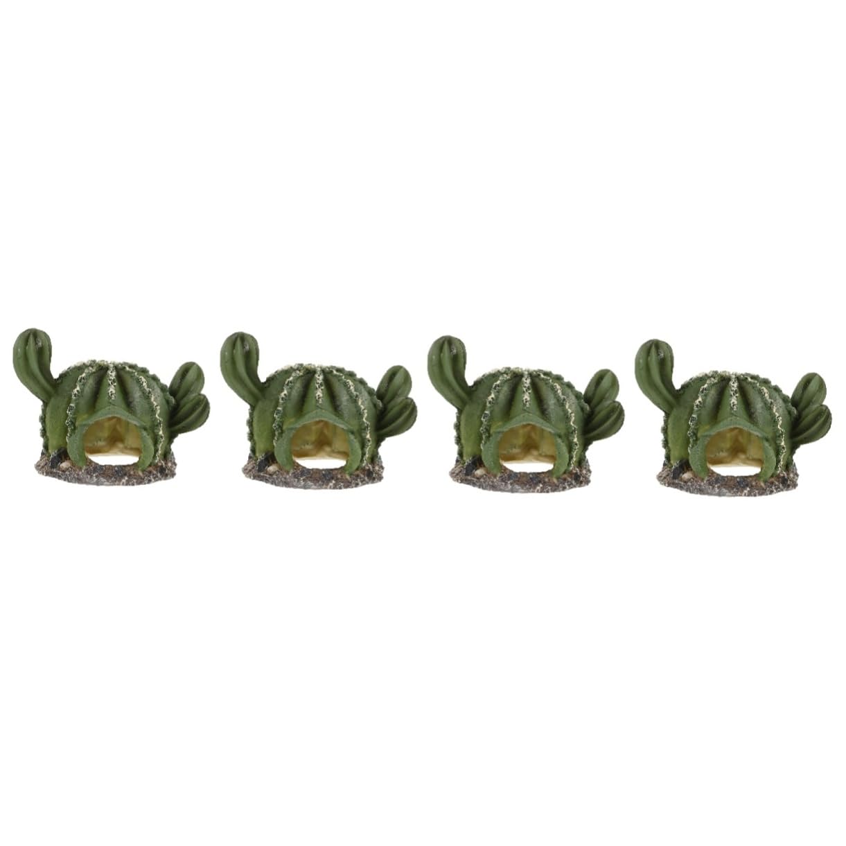 Milisten 4piezas Cueva De Cactus para Reptiles Refugio Natural para Serpientes y Tortugas Terrario Accesorio De Paisajismo Realista para Hábitat De Reptiles