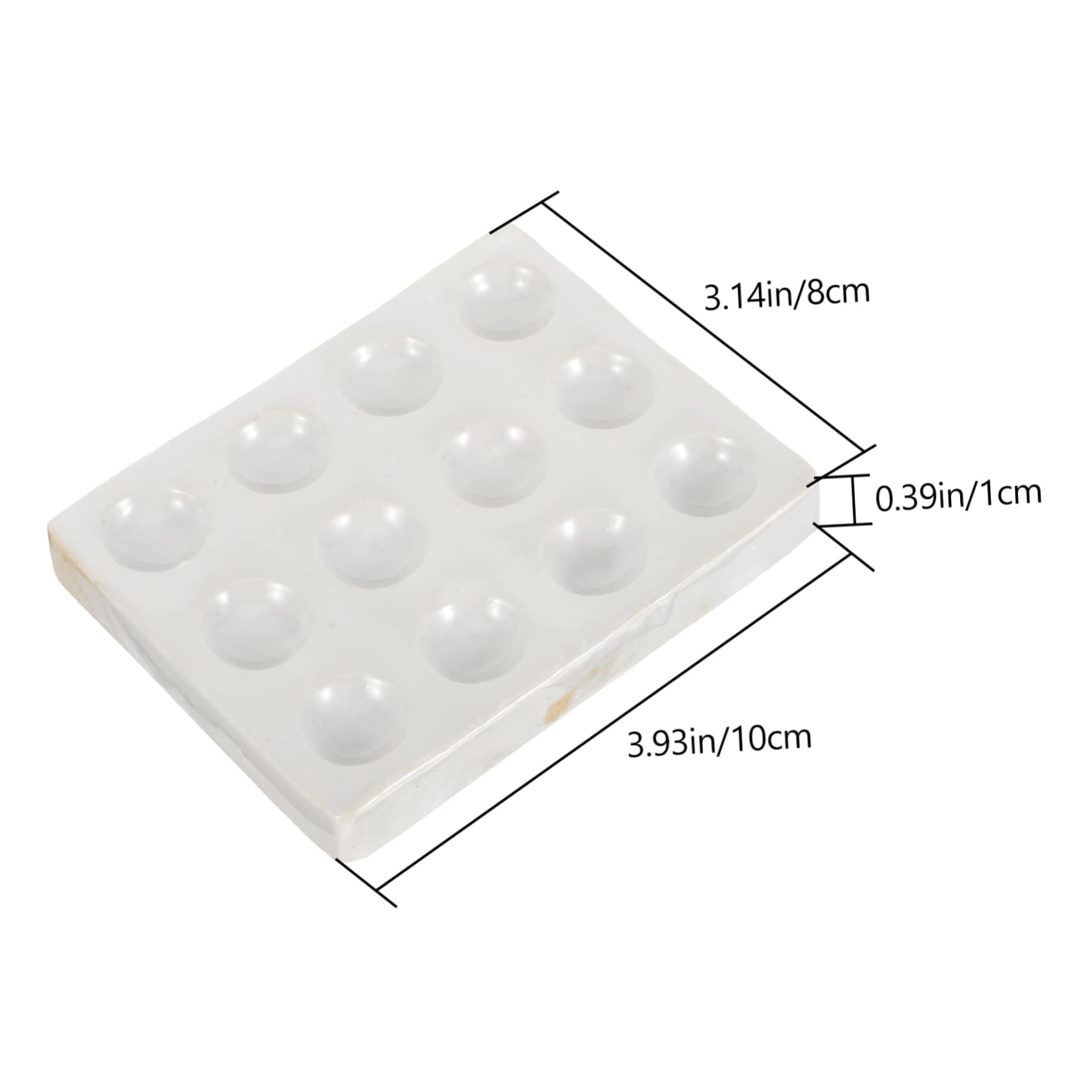 HAWILLOSCH 2 Pcs Ceramic Reaction Plate Spot Plates Laboratory Testing Supplies Chemical Testing Reaction Plate Porcelain Spot Plate Laboratory Notebooks Spot Reaction Plate Ceramics