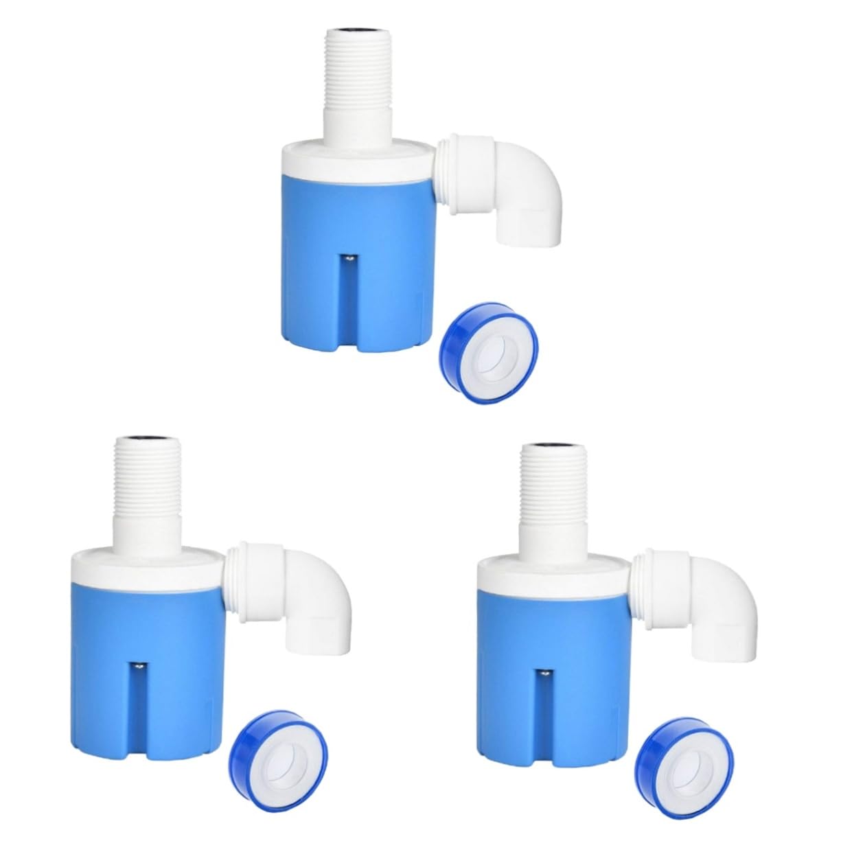 KICHOUSE 3pcs Water Level Control Valve Vertical Inlet Water Valve Tank Float Valve Inlet Water Tank Valve Tank Floating Valve Auto Pool Filler Valve for Water Tank Water Trough Pp