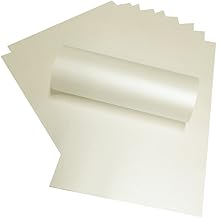 10 x A4 Pale Ivory Quarzo Pearlescent Shimmer Paper 120gsm Double Sided Suitable for Inkjet and Laser Printers