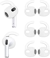 Vista 1 de 3 Pairs AirPod 3 Ear Hook Cover Grip Tip Anti Slip Wing Accessories Compatible with AirPods 3rd Generation, White a3h