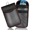 Upgraded Faraday Bag for Key Fob (2 Pack),Premium Faraday Key Fob Protector– Car RFID Signal Blocking, Car Security Protection, Anti-Theft Pouch, Anti-Hacking Case Blocker-Black.