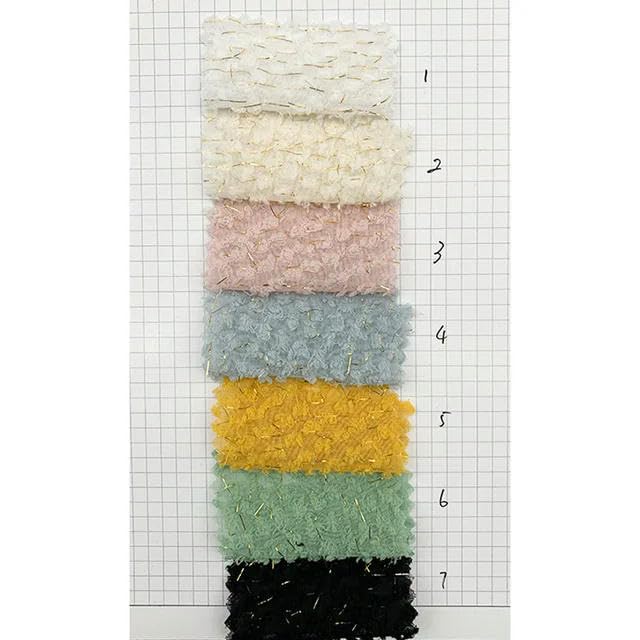 150 cm breit, 300 cm lang, Goldfaden, Jacquard, bestickter Chiffon-Stoff, Meterware, Polyester-Chiffon-Stoff für die Kleiderherstellung