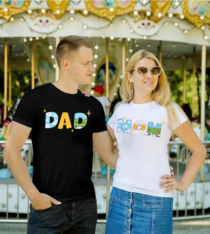 Toy Dad Shirt Toys Mom T-Shirts Funny Mama and Dada Shirts Matching Birthday Top Family Vacation Cartoon Tee - Image 3