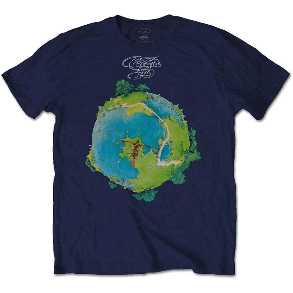 Yes Fragile Official Tee T-Shirt Mens Unisex (Medium) Blue